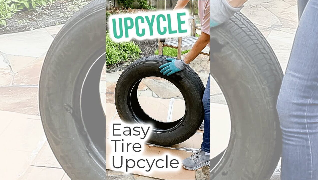 🛞 Making an Old Tire New Again | Upcycling Ideas #shorts