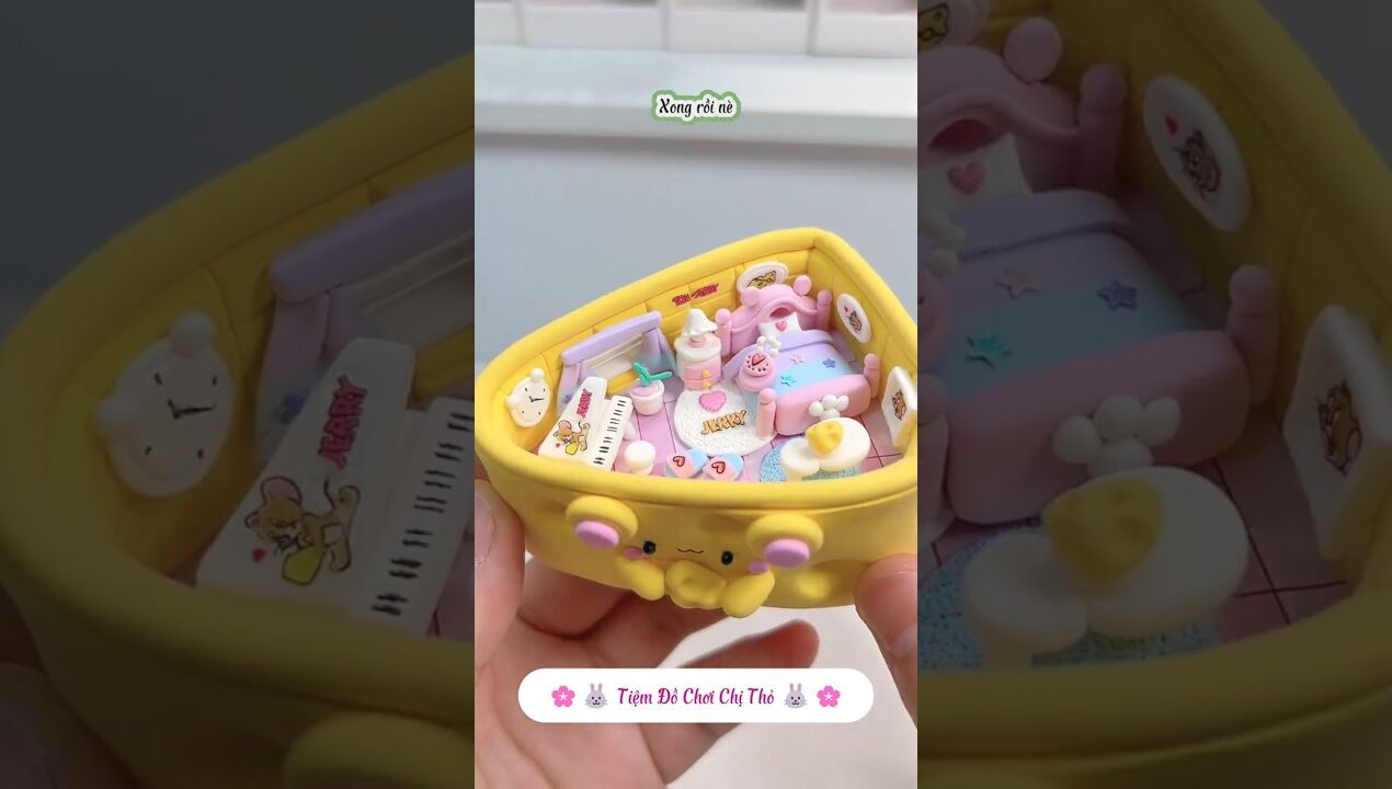 DIY Phòng ngủ pho mai của Jery #tiemdochoi #dochoigiay #종이장난감 #미니DIY #diypapercraft #sticker