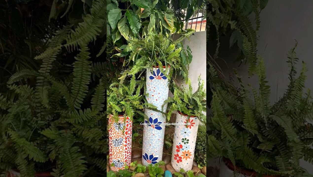 DIY garden Tile Mosaic #diygarden #diyideas #mosaic #indianhomes @CreativeHomesAndGardensByNeetu