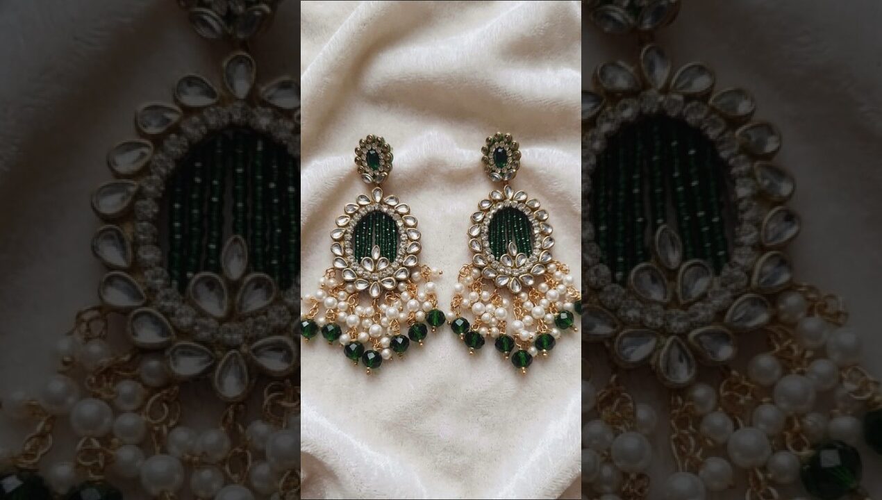 Kundan stones earrings ✨ #diy #shortsfeed #earrings #diyearrings  #shorts #trendingshorts #trending
