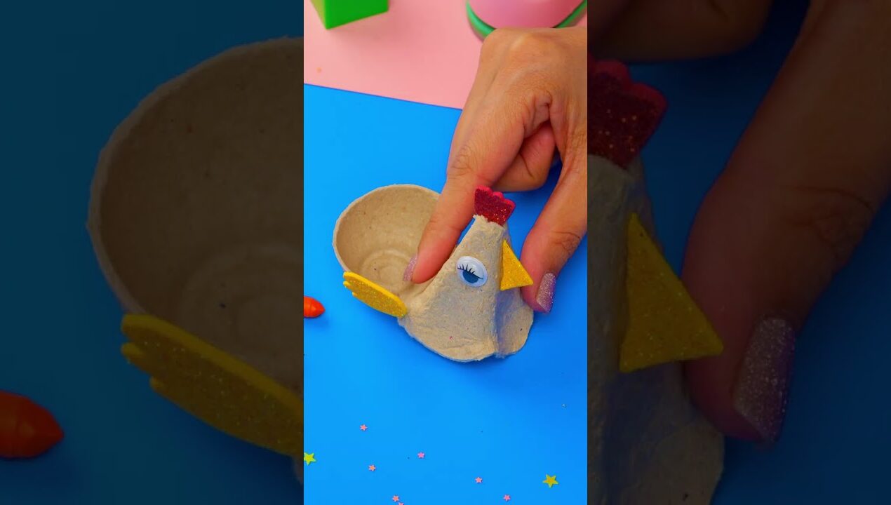 🥚 Can an EGG Stand on a DIY HOLDER? Yes, Easy Craft! #shorts #kids