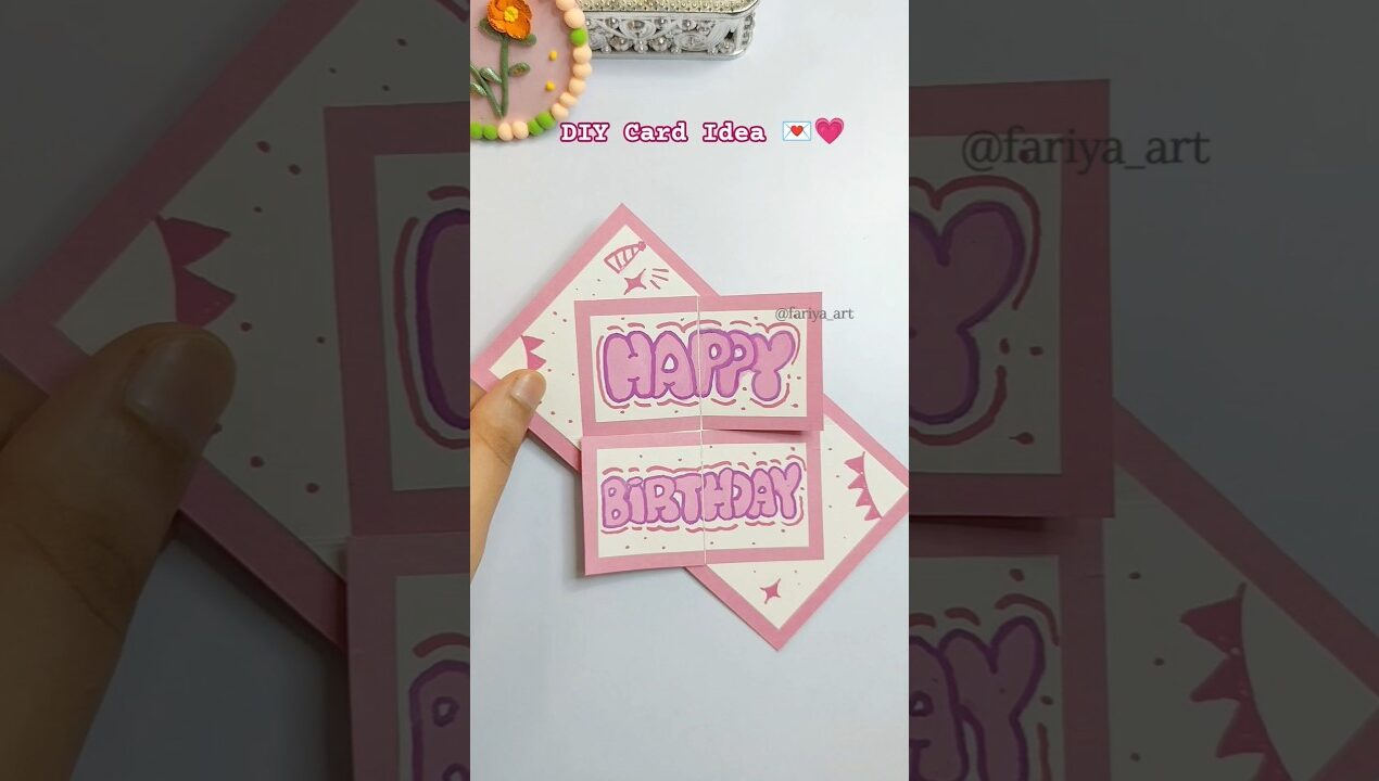 DIY Card Idea 💌💗 #trending #papercraft #diy #viralvideos #aesthetic #relatable #craft #fypシ