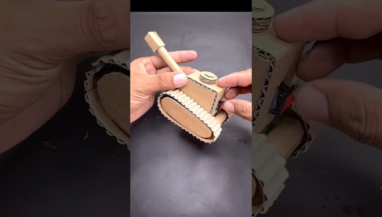 Building a tank from cardboard #diyprojects #cardboardcraft #tank #shorts #diy #freeenergyrealorfake