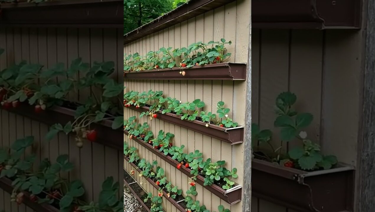 Vertical Strawberry Garden: How to Create a Space-Saving, DIY Wall Planter Trending Gardening Ideas
