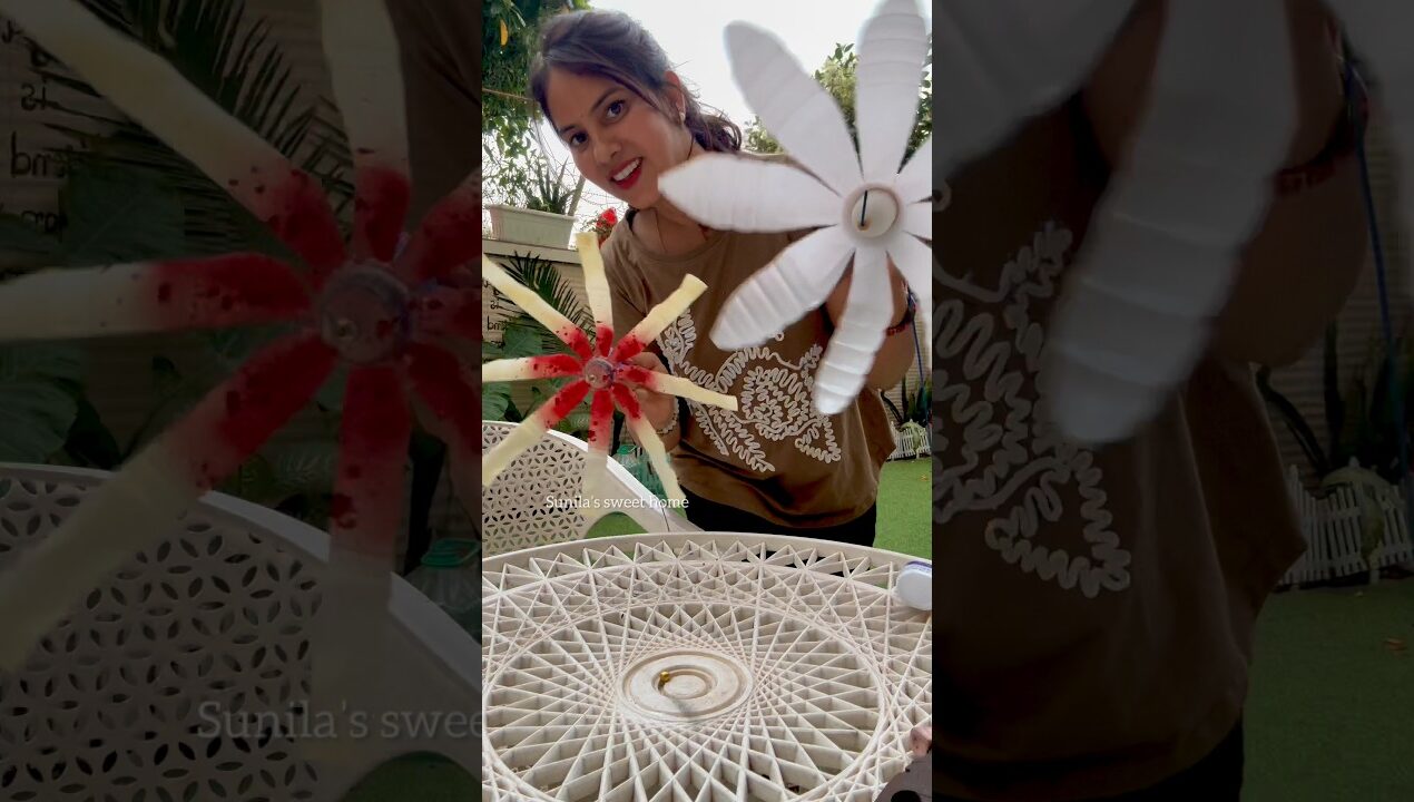 Diy Wind spinners / garden decor ideas♻️ #bottlecraft