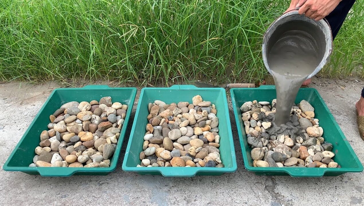 Artwork from cement at home // Effective and creative way to make garden flower pots for you
