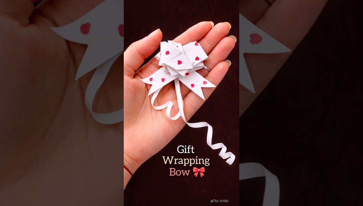Turning Paper into Cute Mini Bows 🎀 | Easy DIY Craft #artandcraft #diy #craft #fyp