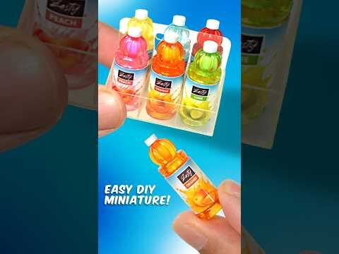 DIY Miniature Juice Bottles Minutemaid #diy #craft #miniature #minutemaid
