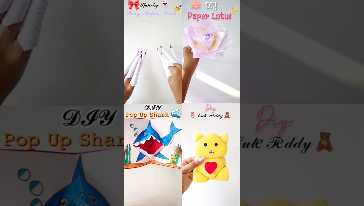 4 Easy DIY Paper Crafts You Can Make at Home ✂️ | Creative Craft Ideas