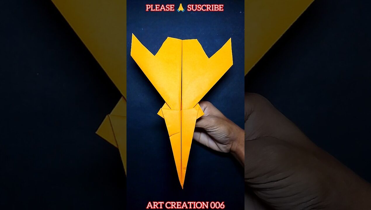 how to make simple paper jet plane easy craft #viralshorts