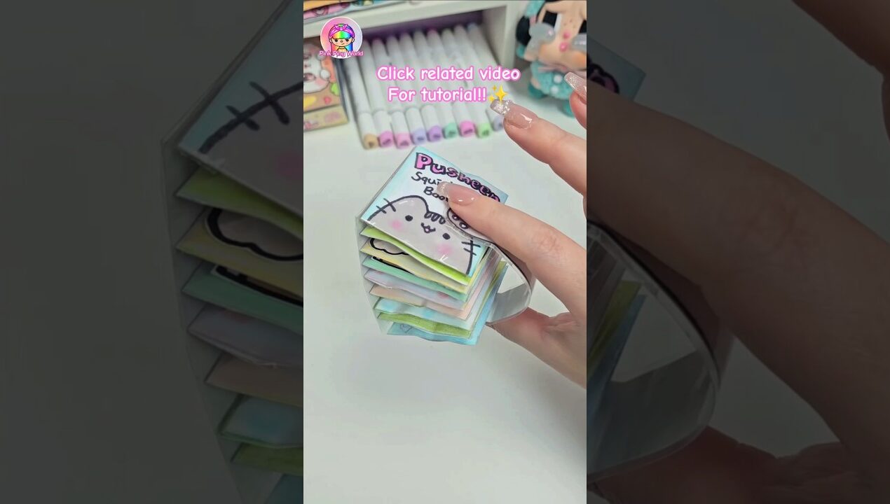 Pusheen Mini Squishy Book #quietbook #paperdiy