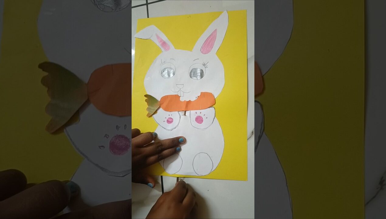 Diy craft paper craft rabbit #crafts #diy #rabbit #cute #trendingshorts #viralvideo #cutebunny