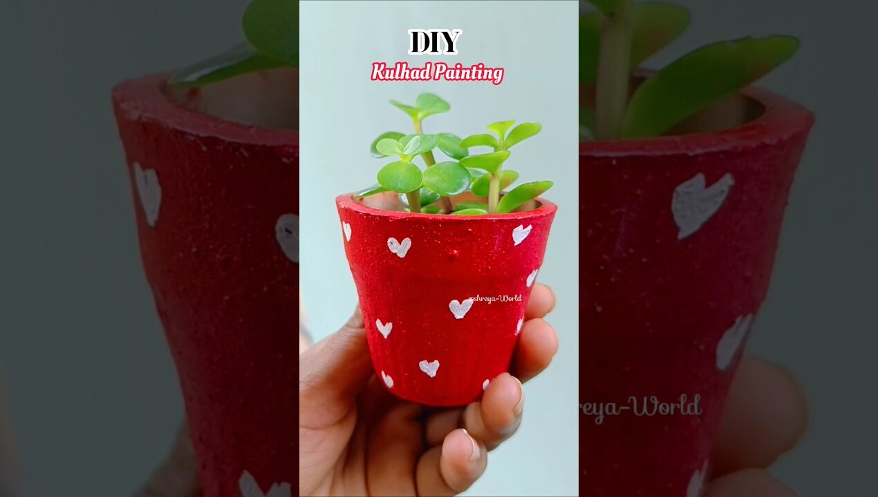 Painting idea for waste kulhad 😱 || Kulhad craft ideas #diy #craft #viral #homedecor #planter #ideas