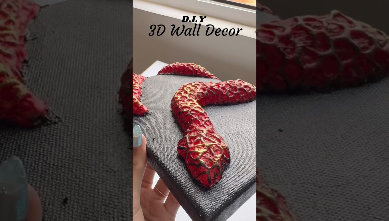 DIY 3D Wall Decor | Easy Room Decor Idea!  #shorts  #walldecor #diyideas #roommakeover