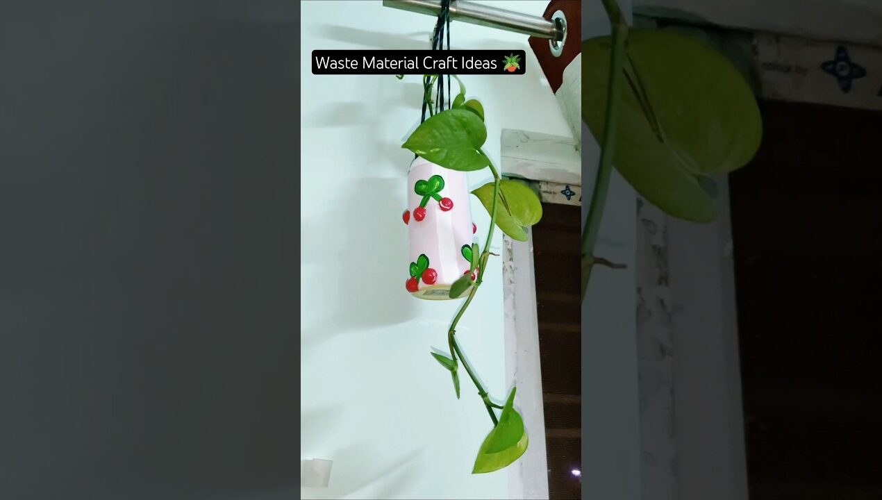 waste Material DIY ideas / Bottle Art #diy #bottleart #wastematerialcraft #trending #shorts