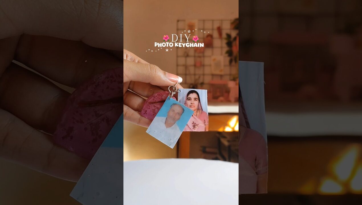 Diy Photo Keychain || Cute gift idea 💗 #diy #art #craft #viral #trending #shorts #love  #aesthetic