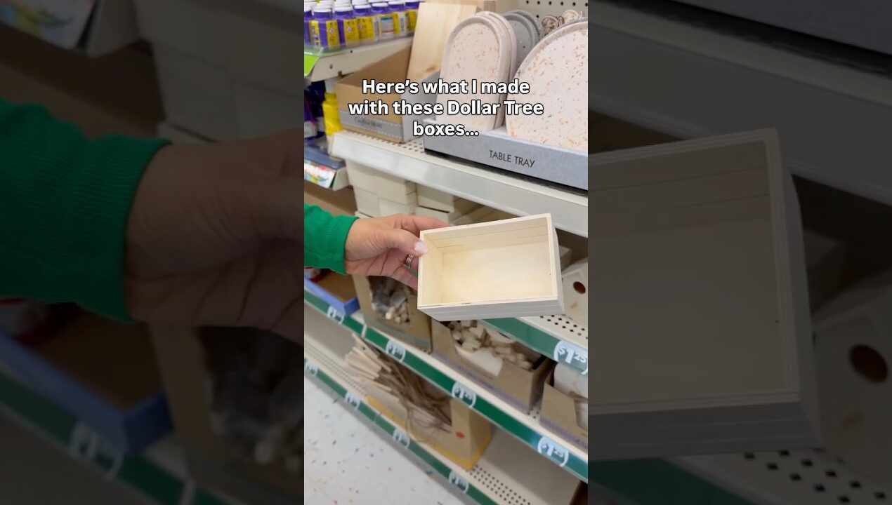 Let’s DIY these Dollar Tree wood boxes #dollartreediy