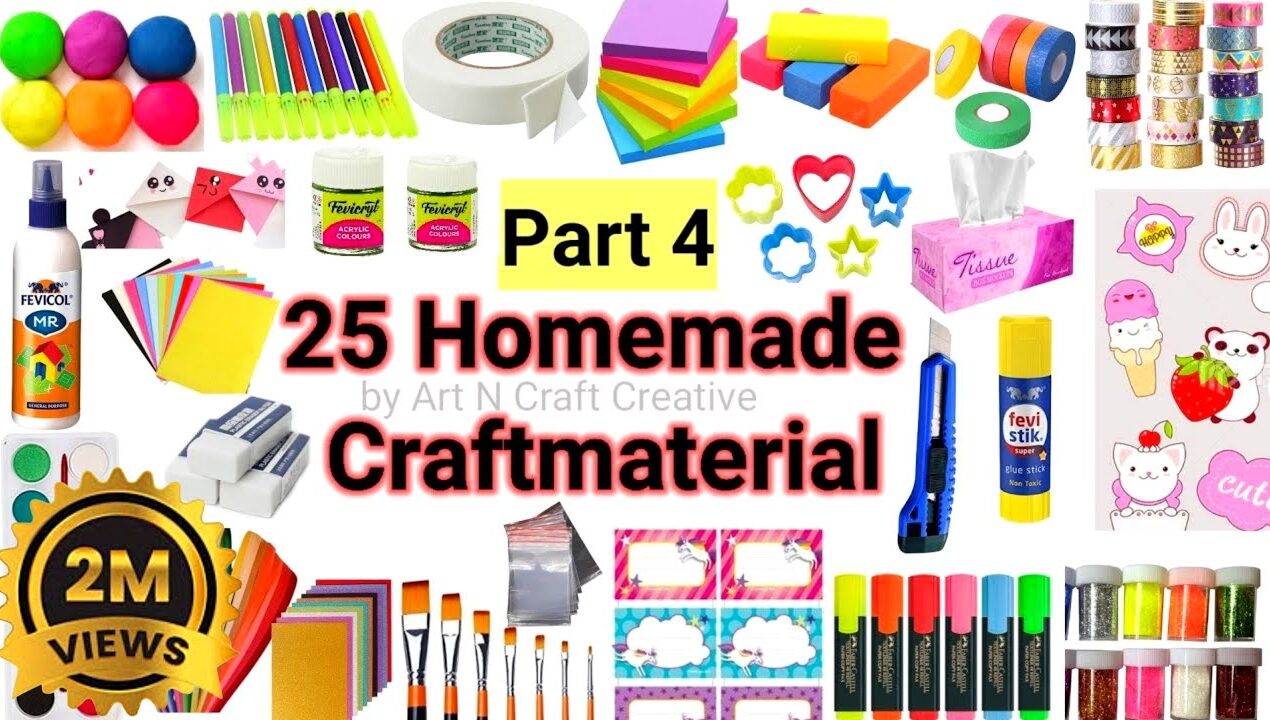 25 Home made craft materials items/How to make Craft Materials in home for School/25 Ghar pe Crafts🤩