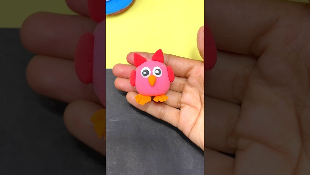 Diy cute clay toy for kids/ Clay cartoon #kidsvideo #clayart #claytoy #shortfeed #claycraft