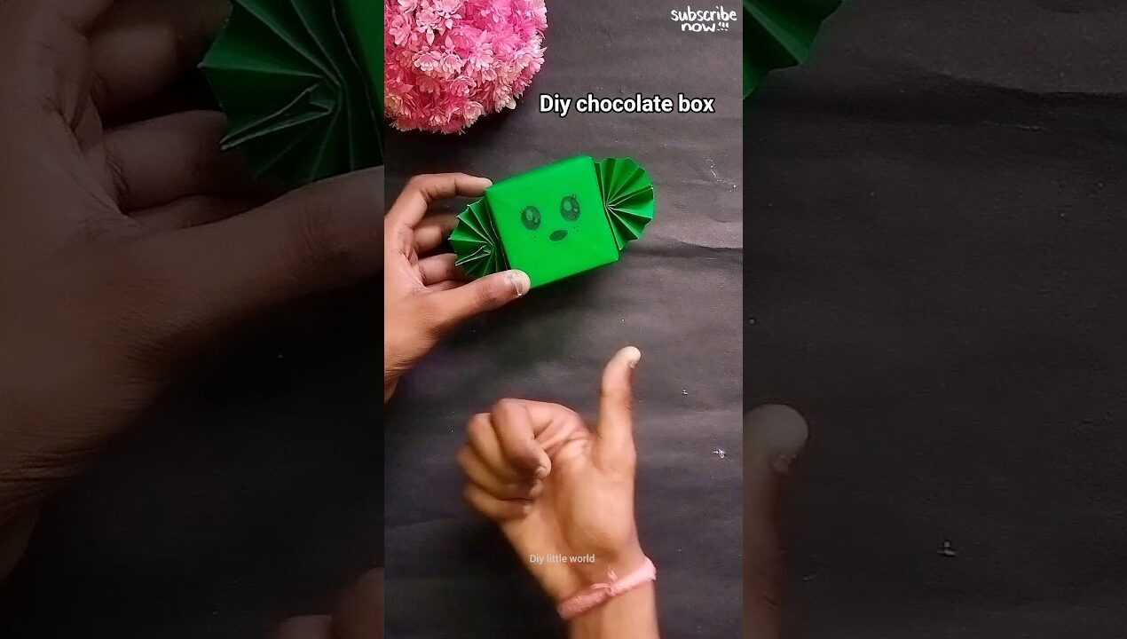 Diy chocolate box with paper 🍫❤️Paper craft ideas | #shorts #origami #papercraft #viral #diy #craft