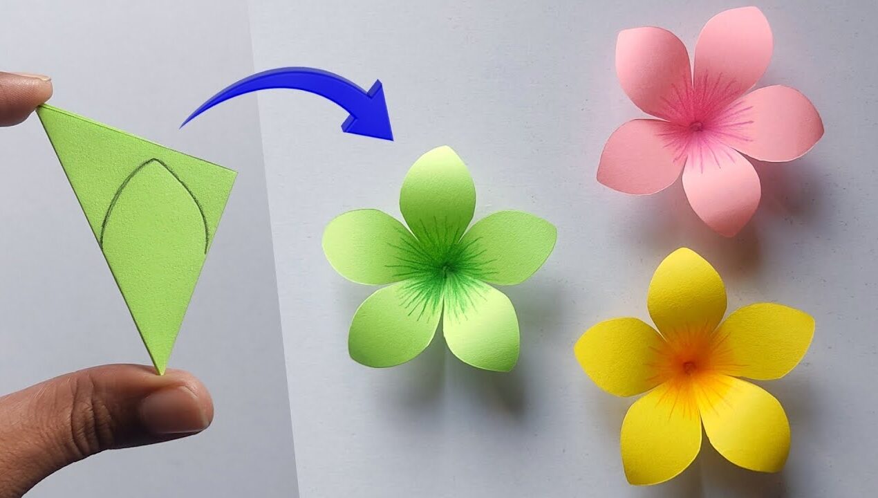Easy Paper Flower Making Craft | DIY Beautiful Paper Flower | Paper Flower Making Idea