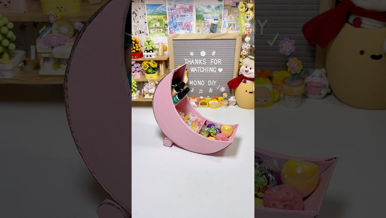 Kệ lưu trữ hình mặt trăng | craft idea #diy