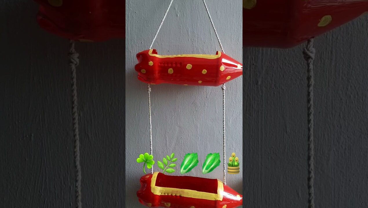 DIY Plastic Bottle Planters: Innovative Vertical Garden Ideas #youtube #shortvideo #shorts #diy