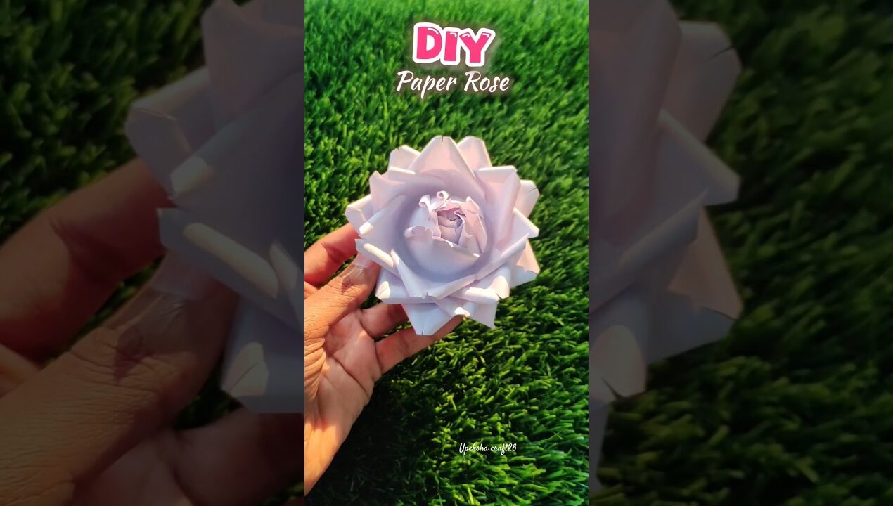 DIY Paper Rose | Aesthetic paper flower #fyp #foryou #paper #flowers #craftideas #handmade #ytshorts