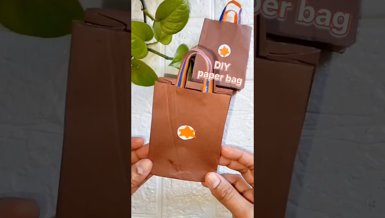 paper bag making easy #youtubeshorts #shorts #diy #papercraft #paperbag #handmade #trending#ytshorts