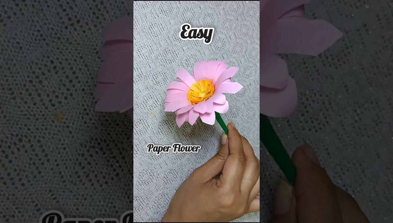 Diy Easy Paper Flower 💐 #shorts #craft #diy #papercraft #yashviworld