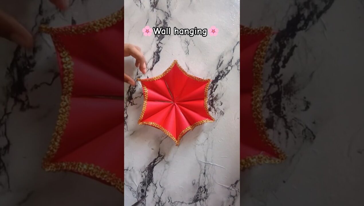 Beautiful Colour Paper Wall Hanging Craft 🌸#diy #craft #short