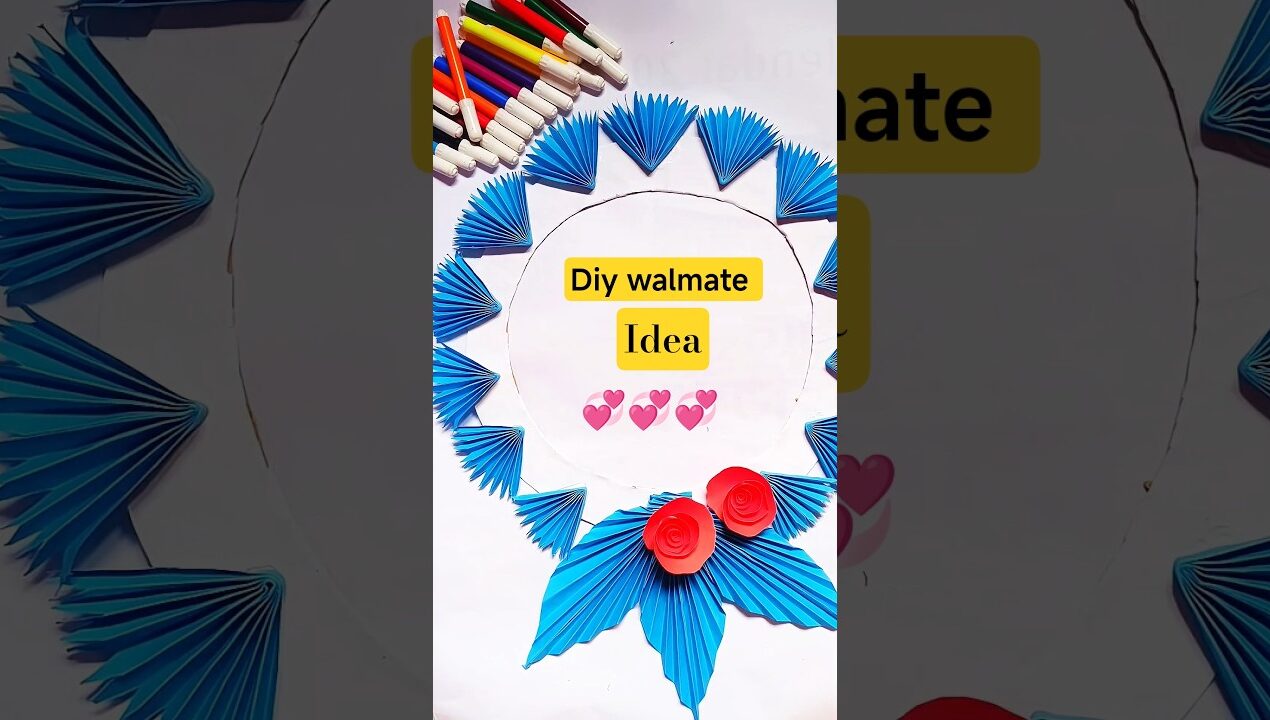 DIY Wall Decor #shorts #craft  #papercraft #homedecor #handmade