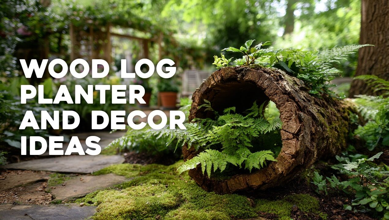 🪵 Rustic Garden Charm : Beautiful DIY Wood Log Planter & Decor Ideas