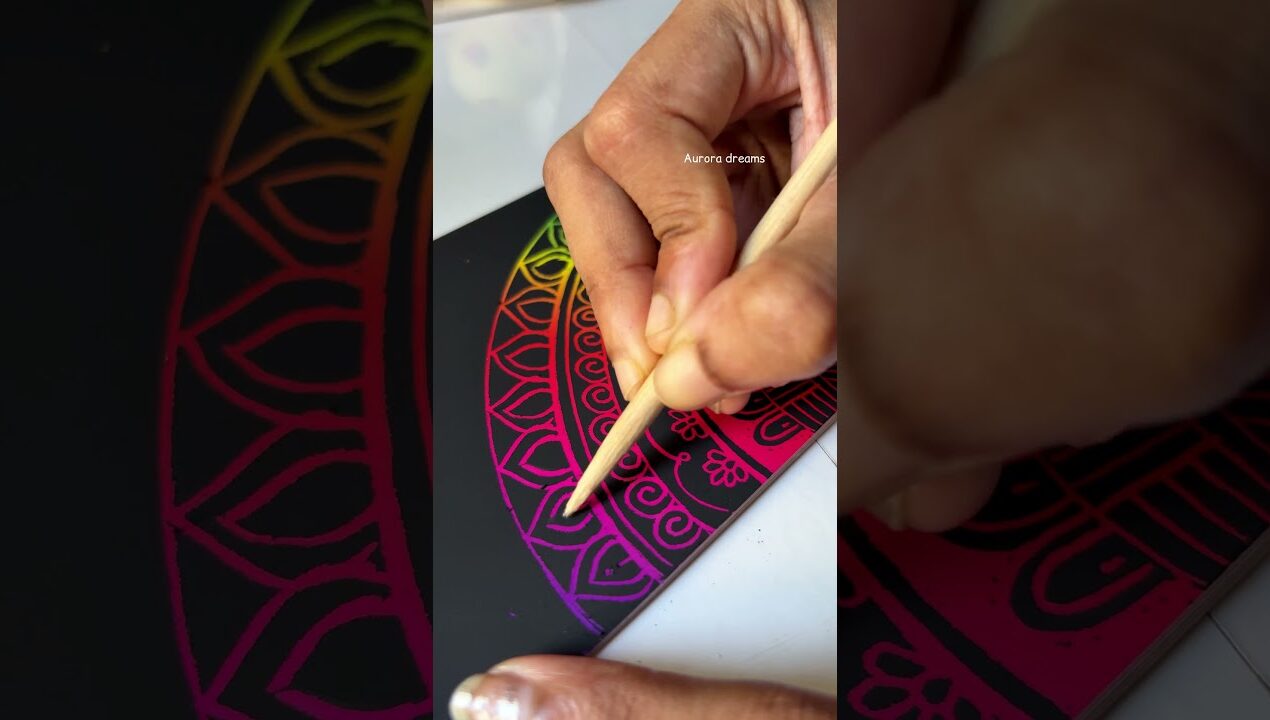 Mandala art ❤️|Aurora dreams | #shortsfeed #art #diy #satisfying