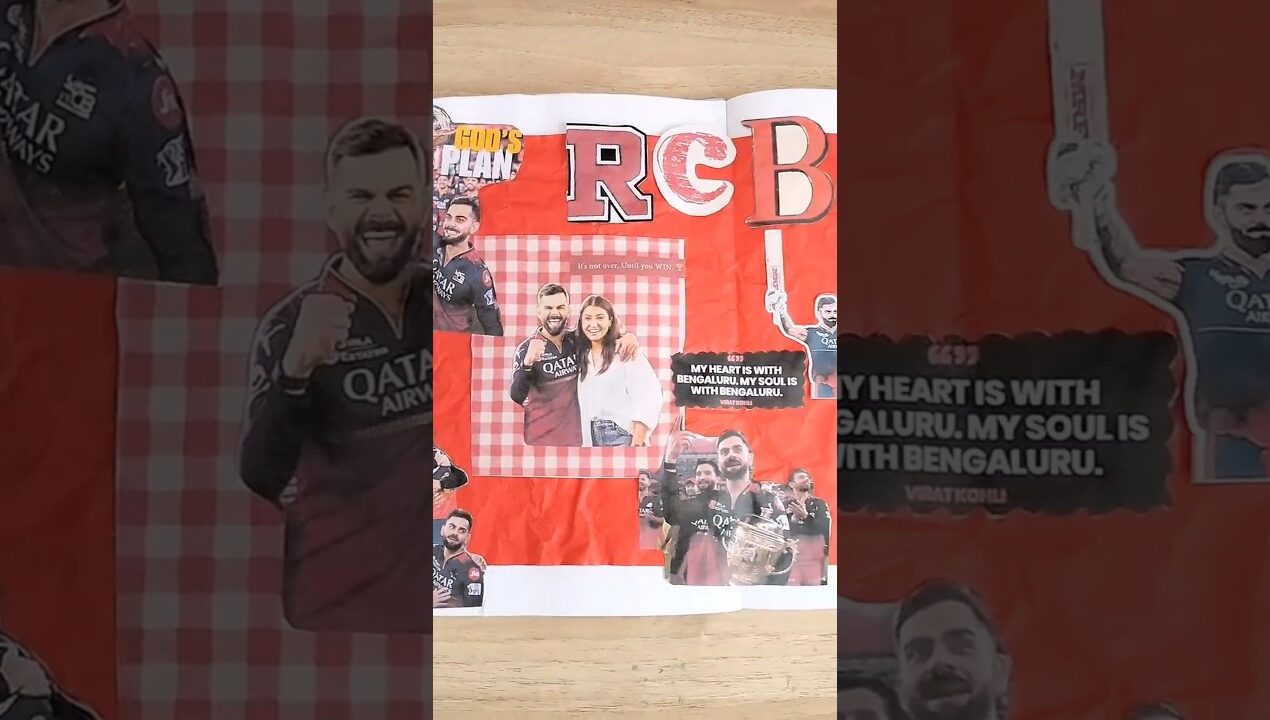 RCB journal idea ❤️🤌🏻#craft #trending #shortsfeed #shorts #diywithanusuya #viralshort #journal #fpy