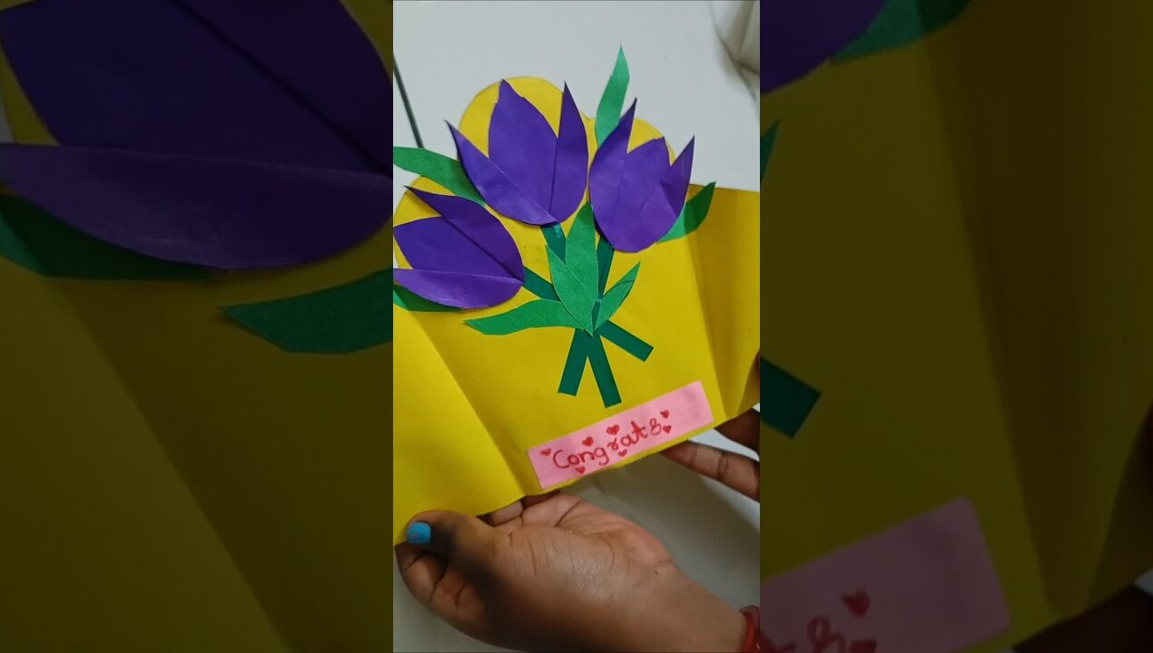 DIY crafts bouquet card making ❤️❤️ #diy #crafts #trendingshorts #viralvideo #cute