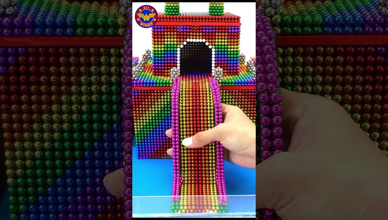 DIY – How to make a Luxurious Hamster Villa with a Pool from ASMR magnetic balls