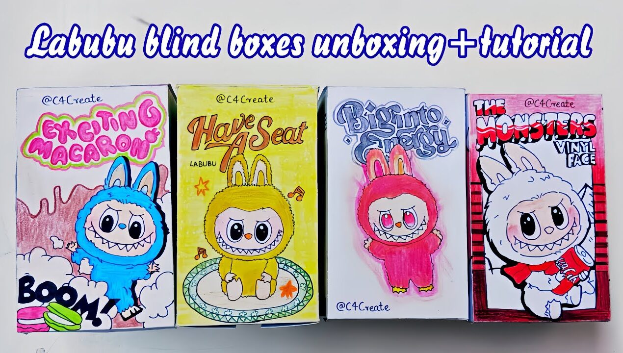 LABUBU BLIND BOXES UNBOXING + TUTORIAL | PAPER BLIND BOXES | PAPER DIY | ASMR
