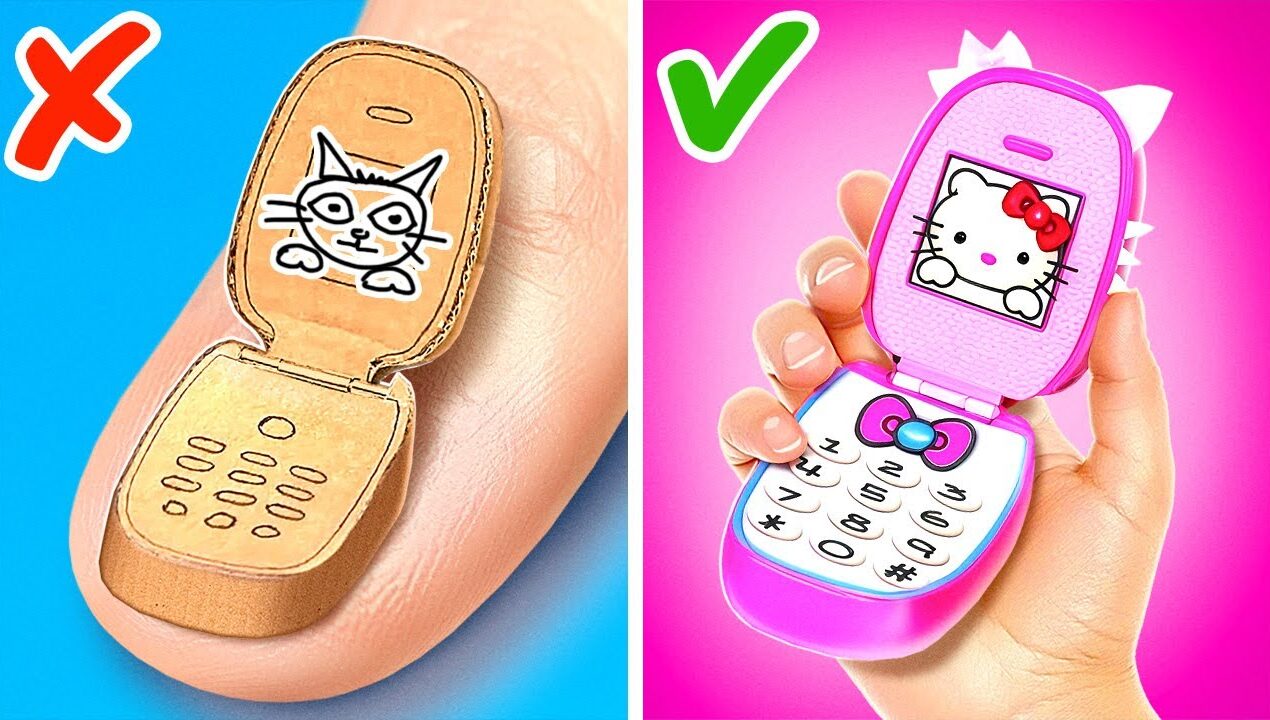 DIY Cardboard Flip Phone! 📱✨ Cute Crafts & Fun Makeover Hacks You’ll Love!