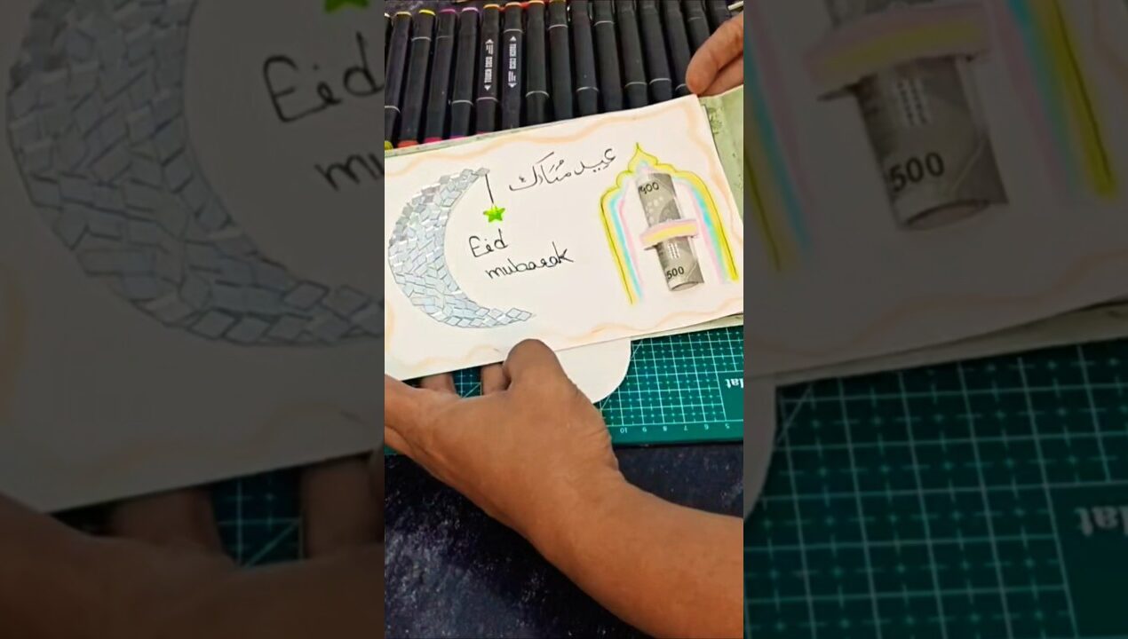 Beautiful Eidi Card ✨💫 DIY gift ideas for eid 🌹#shorts #gift #eid #trending #shortsfeed #ytshorts
