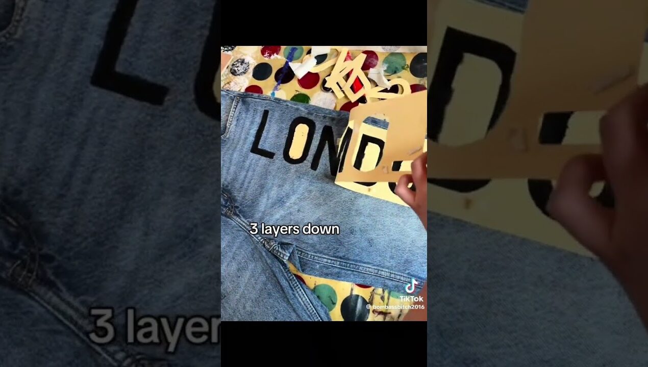 DIY jeans #diy #thrift #diyjeans #fypシ゚viral