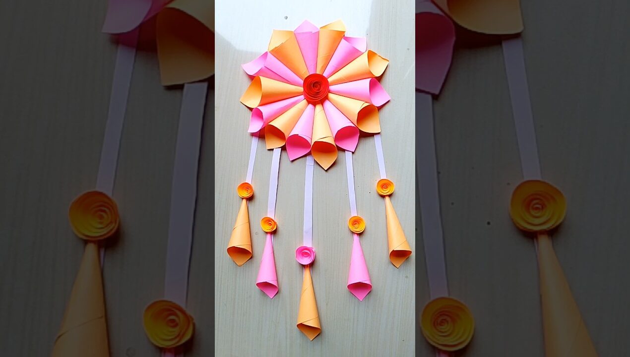 shorts #amazing beautiful paper flower hanging from home decoration #diy