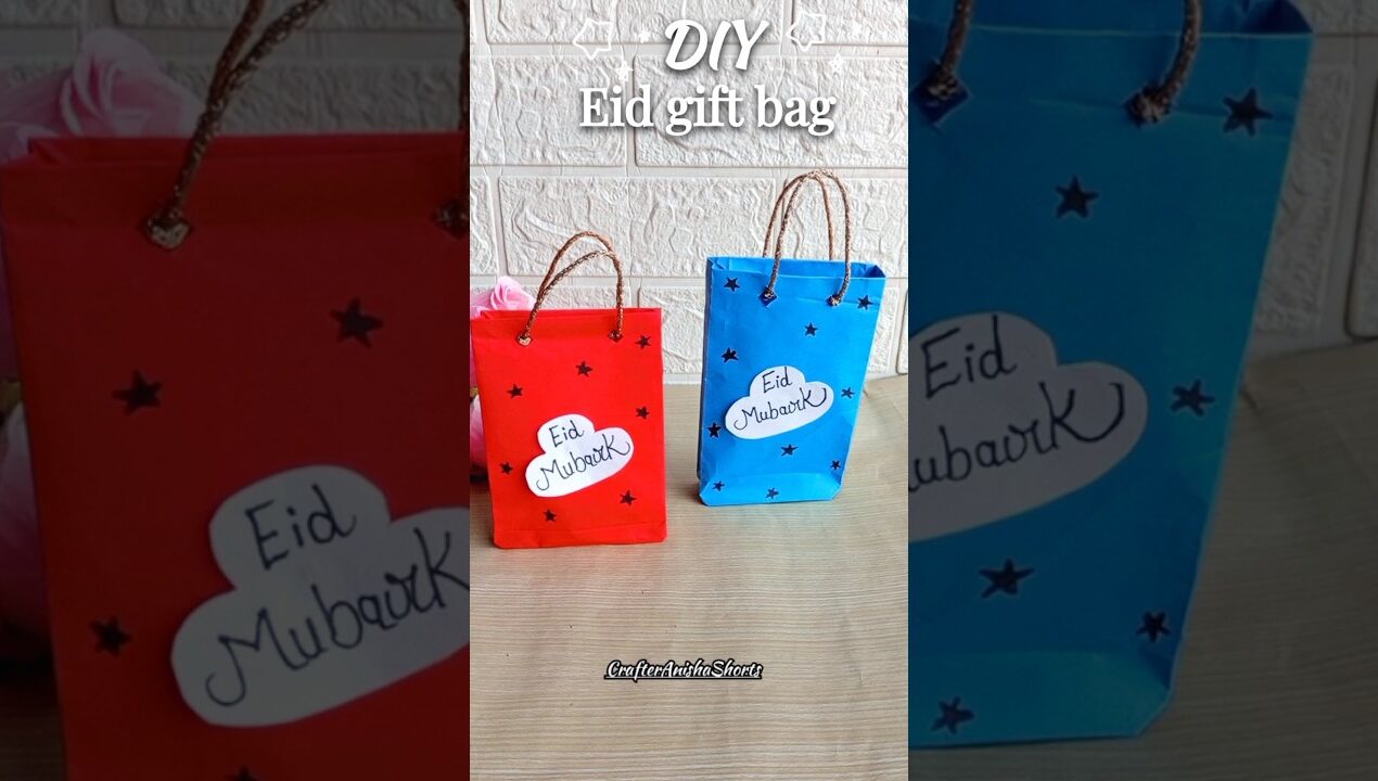 Ramadan Gift bag Idea| Eid 🌙✨💫Gift Idea #shorts​#diy​ #gift​ #craft#eidmubarak #crafteranishashorts