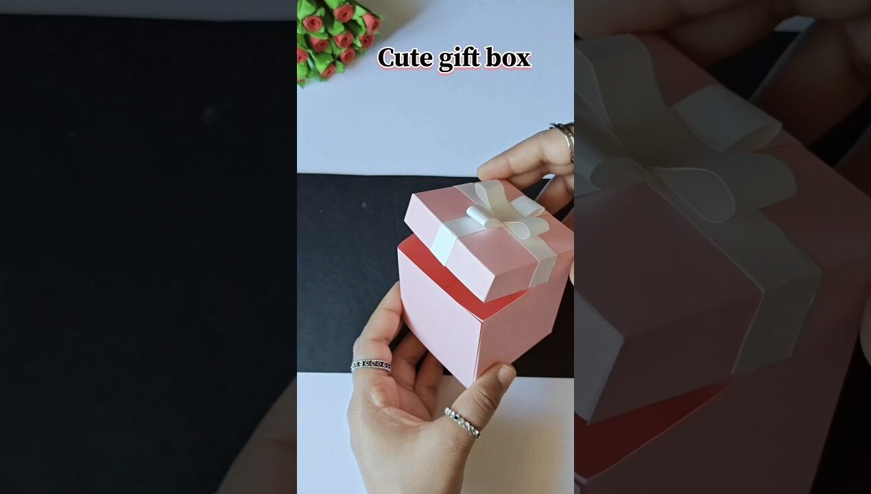 Cute gift ideas | Paper gift box #gift #craft #papercraft #short #cute #diy #youtubeshorts