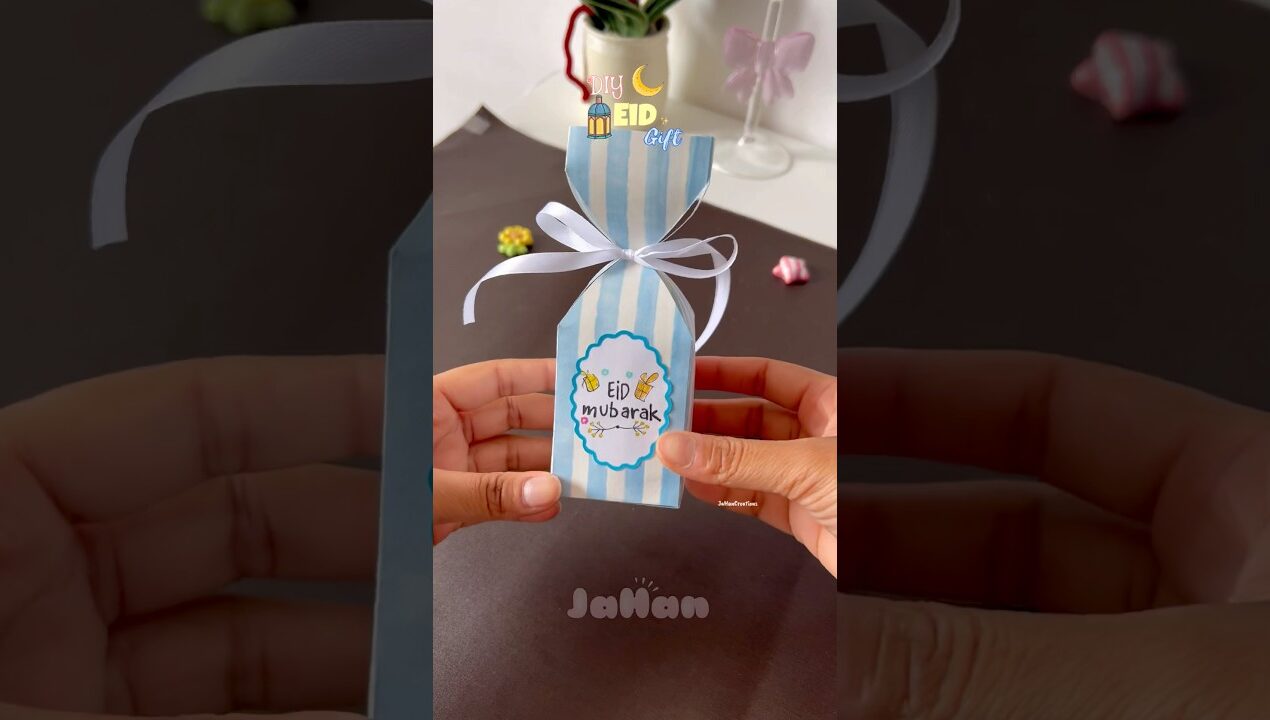 DIY cute Eid gift box 🎁💖 #diy #craft #papercraft #shortvideo #giftideas