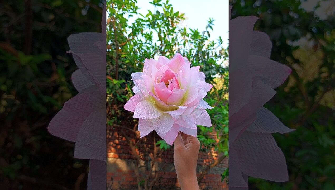 How To Make Lotus | DIY Flowers | Paper Flowers #craft #papercraft #diy #shortvideo