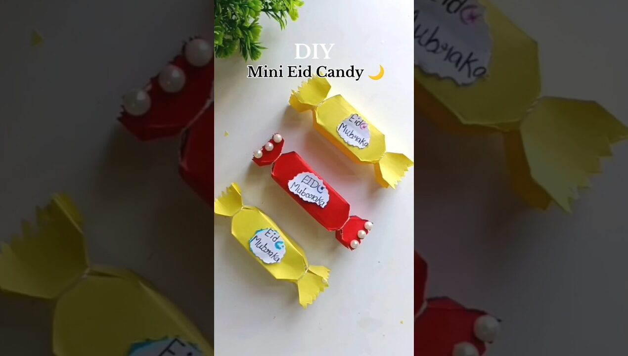 DIY Eid Mubarak Candy 🎁 | Easy Paper Craft Gift Idea 🌙Mini Eid Candy DIY #craft #shorts