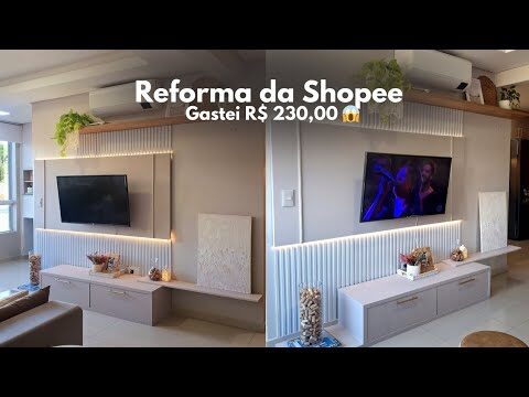 Transformei minha sala com a Shopee  #diy #ripado 💫💯