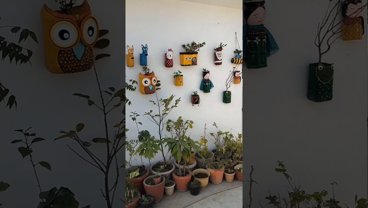 Low Budget Wall Transformation #diy #planters