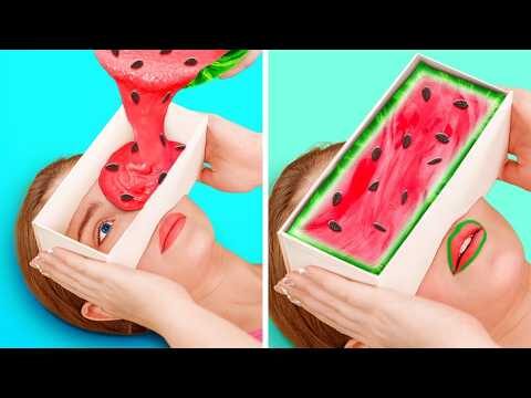 AWESOME ART HACKS & SCHOOL DIY IDEAS 💥🎓 From Nerd to Popular! Funny Makeup Hacks